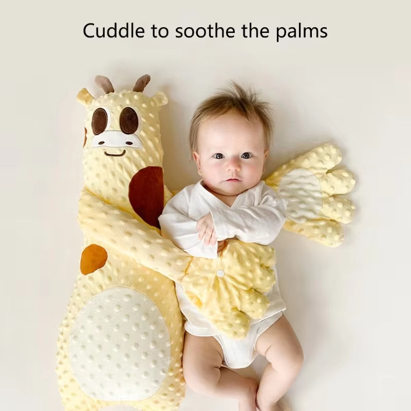 Anti Startle Soothing Pillow Newborns Baby Comforting Pillow Cartoon Animal Toy for Comfortable Infants Sleep Exhaust Pillo