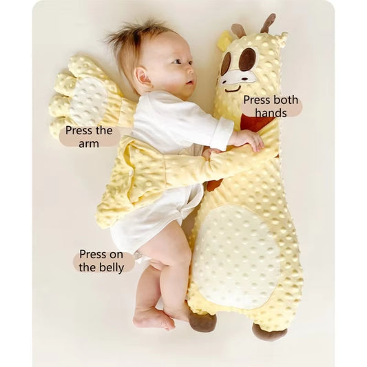 Anti Startle Soothing Pillow Newborns Baby Comforting Pillow Cartoon Animal Toy for Comfortable Infants Sleep Exhaust Pillo